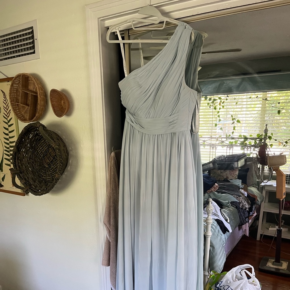 Azazie Mist Blue Bridesmaid Dress